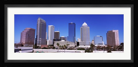 Framed Skyscrapers in a city, Tampa, Florida, USA Print