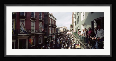 Framed Group of people participating in a parade, Mardi Gras, New Orleans, Louisiana, USA Print