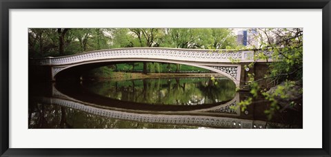Framed Arch bridge across a lake, Central Park, Manhattan, New York City, New York State, USA Print