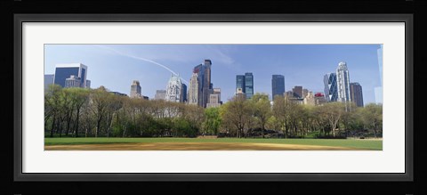 Framed Trees in a park, Central Park South, Central Park, Manhattan, New York City, New York State, USA Print