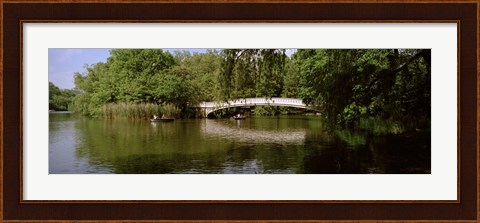 Framed Bridge across a lake, Central Park, Manhattan, New York City, New York State, USA Print