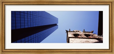 Framed Low angle view of the Hancock Building and Trinity Church, Boston, Suffolk County, Massachusetts, USA Print