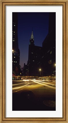 Framed Buildings in a city, Chrysler Building, Manhattan, New York City, New York State, USA Print