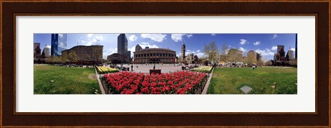 Framed 360 degree view of a city, Boston, Suffolk County, Massachusetts, USA Print