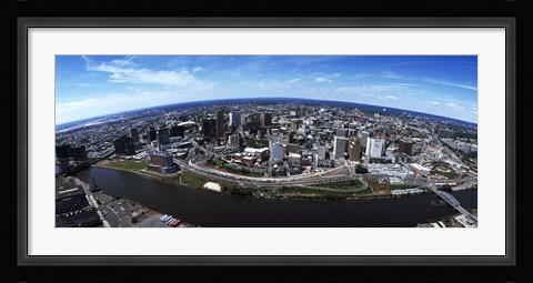 Framed Bird's Eye view of Newark, New Jersey Print