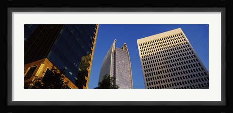 Framed Skyscrapers in a city, Atlanta, Fulton County, Georgia Print