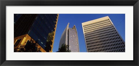 Framed Skyscrapers in a city, Atlanta, Fulton County, Georgia Print