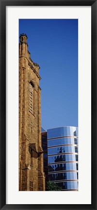 Framed Skyscrapers in a city, Presbyterian Church, Midtown plaza, Atlanta, Fulton County, Georgia, USA Print
