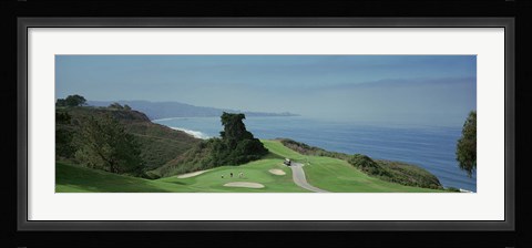 Framed Golf course at the coast, Torrey Pines Golf Course, San Diego, California, USA Print