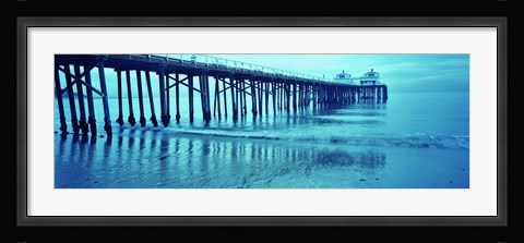Framed Pier at sunset, Malibu Pier, Malibu, Los Angeles County, California, USA Print
