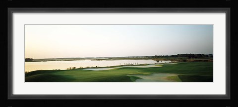 Framed Golf course at the coast, Ocean City Golf &amp; Yacht Club, Ocean City, Worcester County, Maryland, USA Print