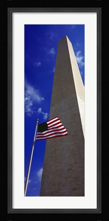 Framed Low angle view of an obelisk, Washington Monument, Washington DC Print