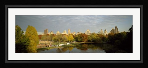 Framed Park with buildings in the background, Central Park, Manhattan, New York City, New York State, USA Print