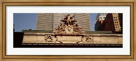 Framed High section view of a railroad station, Grand Central Station, Manhattan, New York City, New York State, USA Print