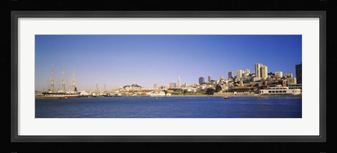 Framed Sea with a city in the background, San Francisco, California Print