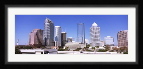 Framed Skyscraper in a city, Tampa, Hillsborough County, Florida, USA Print