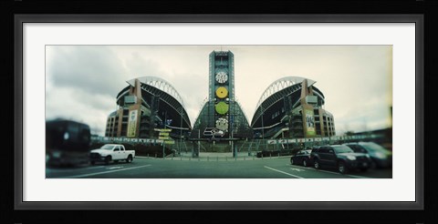 Framed Facade of a stadium, Qwest Field, Seattle, Washington State, USA Print