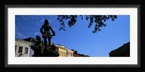 Framed Statues in front of buildings, French Market, French Quarter, New Orleans, Louisiana, USA Print