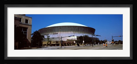 Framed Low angle view of a stadium, Louisiana Superdome, New Orleans, Louisiana, USA Print