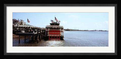 Framed Paddleboat Natchez in a river, Mississippi River, New Orleans, Louisiana, USA Print