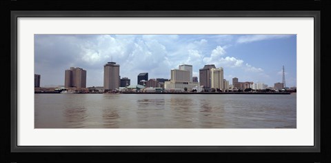 Framed Buildings viewed from the deck of Algiers ferry, New Orleans, Louisiana Print