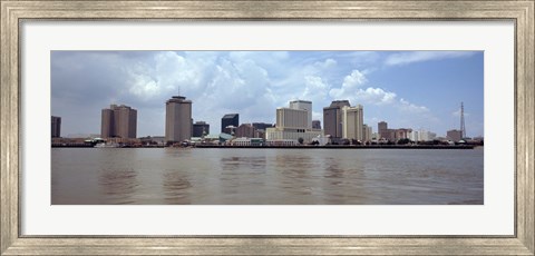 Framed Buildings viewed from the deck of Algiers ferry, New Orleans, Louisiana Print