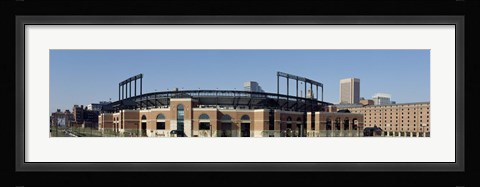 Framed Baseball park in a city, Oriole Park at Camden Yards, Baltimore, Maryland, USA Print