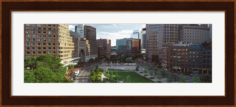 Framed Buildings in a city, Atlantic Avenue, Wharf District, Boston, Suffolk County, Massachusetts, USA Print