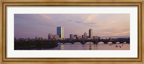 Framed Charles River, Back Bay, Boston, Massachusetts Print