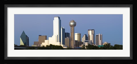 Framed Skyline View of Dallas, Texas Print