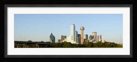 Framed Daytime View of the Dallas, Texas Skyline Print