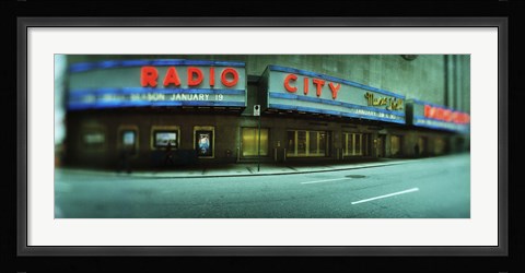 Framed Stage theater at the roadside, Radio City Music Hall, Rockefeller Center, Manhattan, New York City, New York State, USA Print