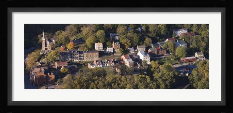 Framed Buildings in a town, Harpers Ferry, Jefferson County, West Virginia, USA Print
