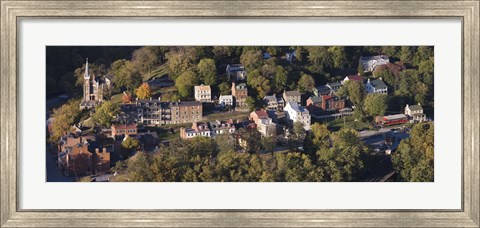 Framed Buildings in a town, Harpers Ferry, Jefferson County, West Virginia, USA Print