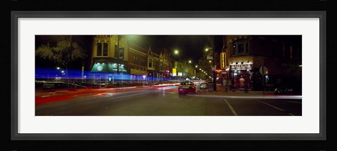 Framed Traffic on the road, Lincoln Park, Chicago, Illinois, USA Print