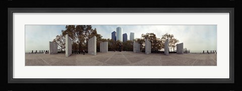 Framed 360 degree view of a war memorial, East Coast Memorial, Battery Park, Manhattan, New York City, New York State, USA Print