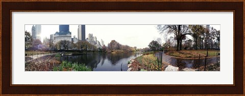 Framed Pond in a park, Central Park, Manhattan, New York City, New York State Print