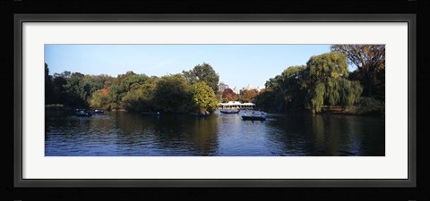 Framed Lake in a park, Central Park, Manhattan, New York City, New York State, USA Print
