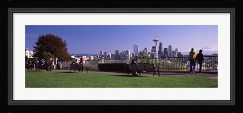 Framed View of Seattle from Queen Anne Hill, King County, Washington State, USA 2010 Print