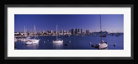 Framed Sailboats in the bay, San Diego, California, USA 2010 Print