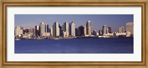 Framed San Diego skyline as Seen from the Water Print
