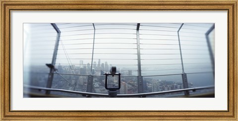 Framed City viewed from the Space Needle, Queen Anne Hill, Seattle, Washington State, USA Print