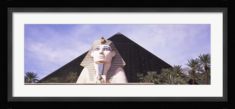 Framed Statue in front of a hotel, Luxor Las Vegas, The Strip, Las Vegas, Nevada, USA Print