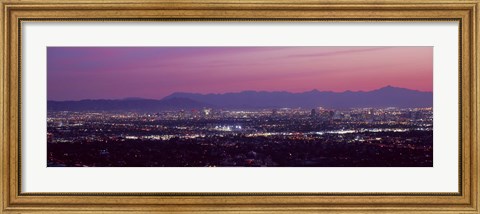 Framed Cityscape at sunset, Phoenix, Maricopa County, Arizona, USA 2010 Print