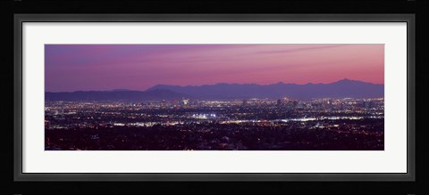 Framed Cityscape at sunset, Phoenix, Maricopa County, Arizona, USA 2010 Print