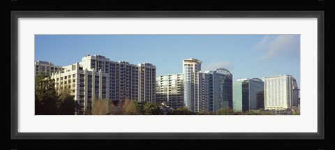 Framed Skyscrapers in a city, Lake Eola, Orlando, Orange County, Florida, USA Print