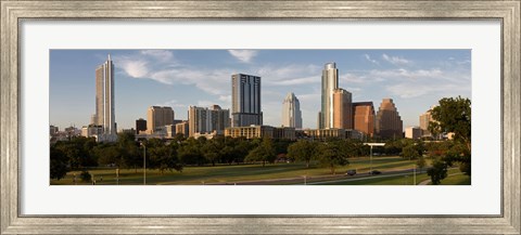 Framed Buildings in a city, Austin, Texas Print