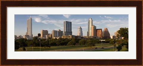 Framed Buildings in a city, Austin, Texas Print