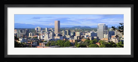 Framed Portland skyline, Oregon Print
