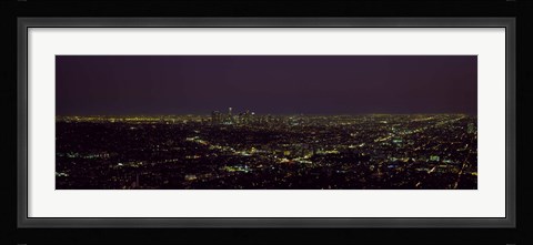 Framed High angle view of a cityscape, Los Angeles, California, USA Print